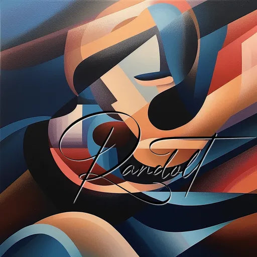 Abstract digital art featuring geometric shapes, smooth curves, and a mix of warm and cool colors with the text 'Landolt' in cursive.