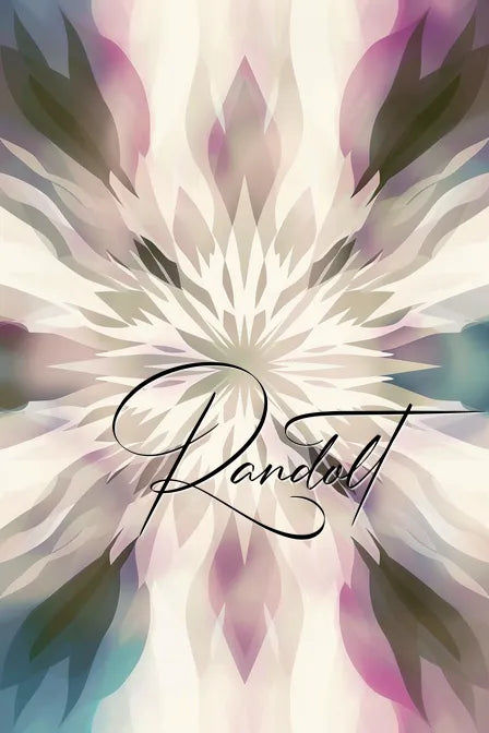 Colorful floral abstract art with soft hues and the word 'Randolt' in elegant script.