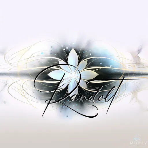 Elegant floral design with cursive text overlay on a soft gradient background.