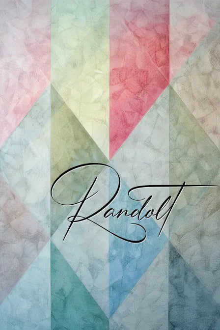 Geometric pastel textured background with 'Randolt' in elegant cursive text.